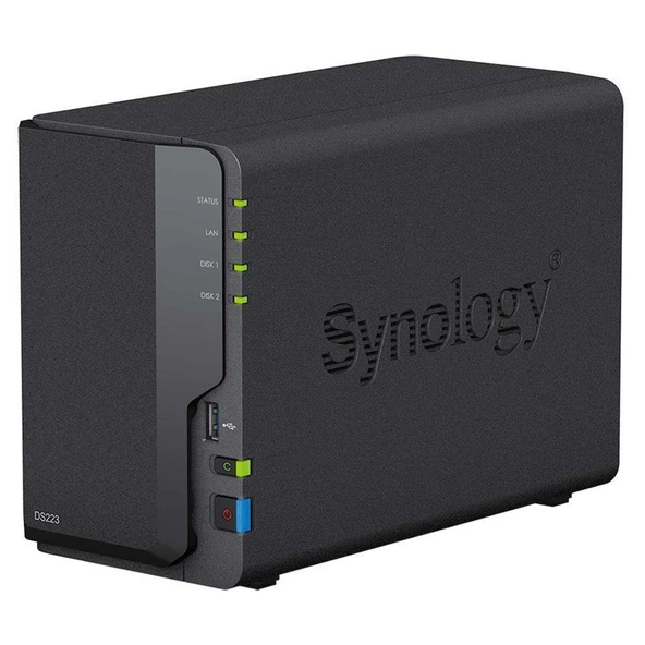 Synology DS223A3 2GB 2x1TBHDD 2x3.5" SATA Desteği RAID(0-1) NAS Depolama Ünitesi - 2