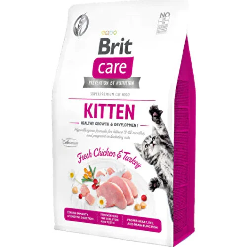 Brit Care Hypo-Allergenic Tavuklu ve Hindili Tahılsız Yavru Kedi Maması 2 Kg