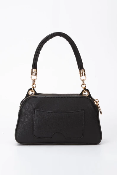 Kadın Fermuarlı El ve Omuz Çantası - 5