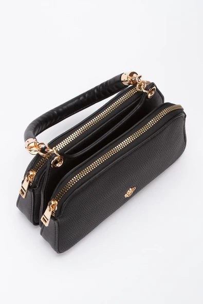 Kadın Fermuarlı El ve Omuz Çantası - 4