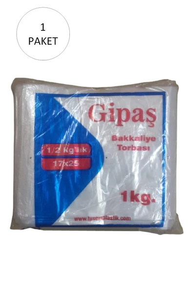 Bakkaliye Naylon Torba 1/2 Yarımlık 17x25 cm 1 kg 1 Paket (Takriben 475 Adet)