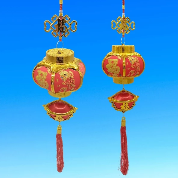 Feng Shui Çin Feneri Şans Ve Bereket Askılık 65 cm - Resim 4