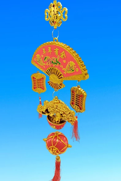 Feng Shui Yelpaze Hayat Ağacı Şans Ve Bereket Askılık 80 cm - Resim 11