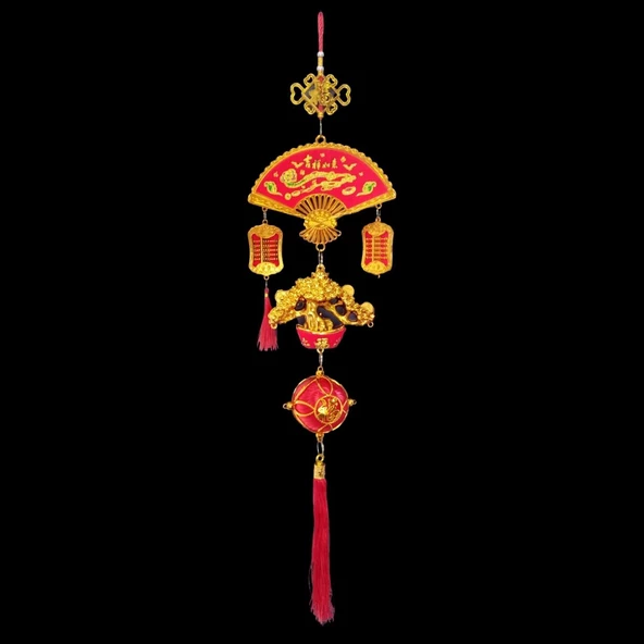 Feng Shui Yelpaze Hayat Ağacı Şans Ve Bereket Askılık 80 cm - Resim 2