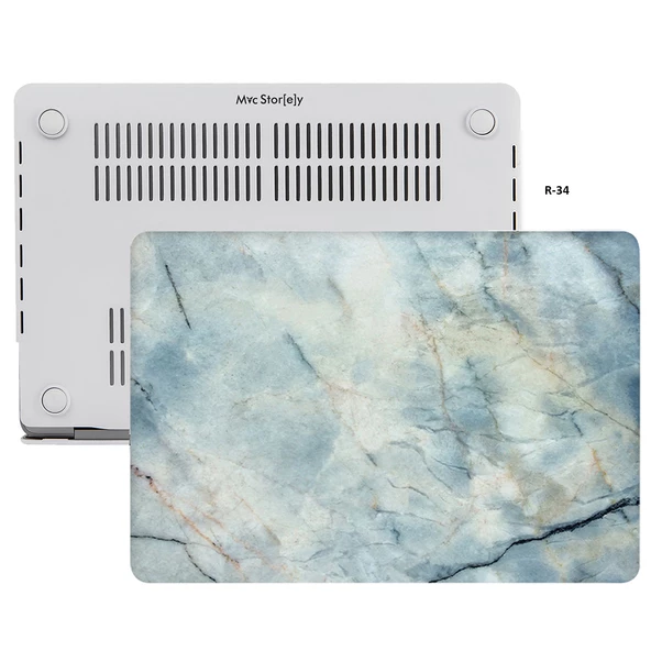 Macbook Air M1 Kılıf 13inç Marble11NL (TouchID'li M1 Air) A2337 A2179 A1932 ile Uyumlu - 3