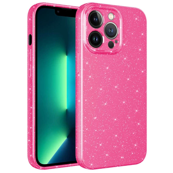 iPhone 12 Pro Kılıf Kamera Korumalı Simli Lüks Koton Kapak - Resim 9