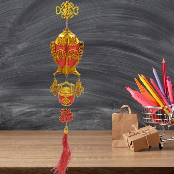 Feng Shui Koi Balık Şans Ve Bereket Askılık 80 cm - Resim 3