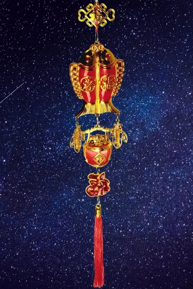 Feng Shui Koi Balık Şans Ve Bereket Askılık 80 cm - Resim 8