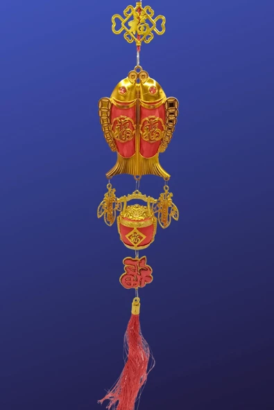 Feng Shui Koi Balık Şans Ve Bereket Askılık 80 cm - Resim 10