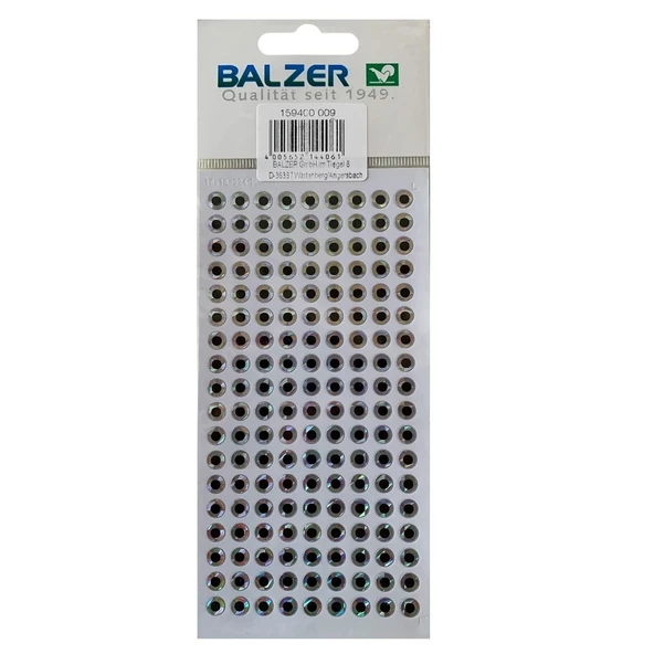 Balzer 159400 009 Hologramlı Yapışkanlı Sticker Suni Yem Gözü 6mm 162'li Paket