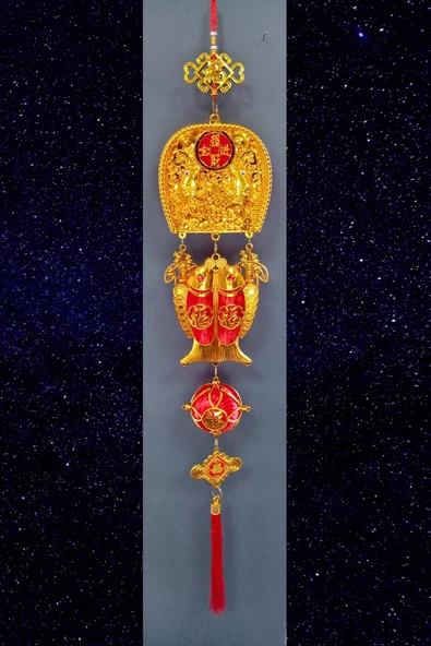 Feng Shui Koi Balıkları Şans Ve Bereket Askılık 100 cm - Resim 8