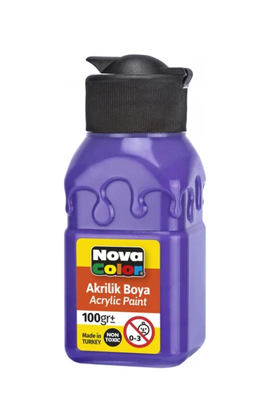 Nova Color Akrilik Boya Şişe 100 Gr Mor Nc-2018