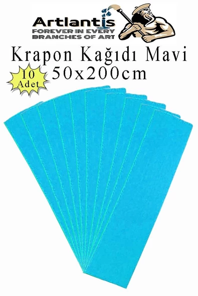 Renkli Krapon Kağıdı 50x200 cm 10 Adet Renkli Grapon Kağıdı Okul Sınıf Etkinlik Kreş Okul Öncesi Kırapon Grafon - 4