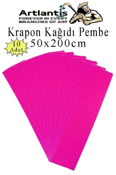 Renkli Krapon Kağıdı 50x200 cm 10 Adet Renkli Grapon Kağıdı Okul Sınıf Etkinlik Kreş Okul Öncesi Kırapon Grafon - 6