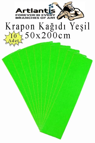 Renkli Krapon Kağıdı 50x200 cm 10 Adet Renkli Grapon Kağıdı Okul Sınıf Etkinlik Kreş Okul Öncesi Kırapon Grafon - 3