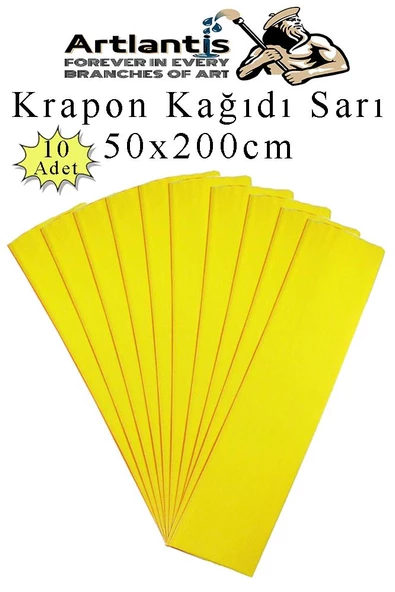 Renkli Krapon Kağıdı 50x200 cm 10 Adet Renkli Grapon Kağıdı Okul Sınıf Etkinlik Kreş Okul Öncesi Kırapon Grafon - 7