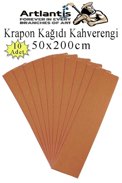 Renkli Krapon Kağıdı 50x200 cm 10 Adet Renkli Grapon Kağıdı Okul Sınıf Etkinlik Kreş Okul Öncesi Kırapon Grafon - 9
