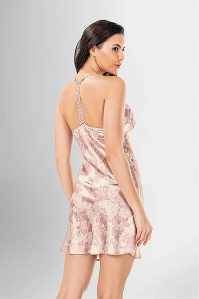 Aria's Closet 2 li Kısa Sabahlık Takımı Desenli - 2