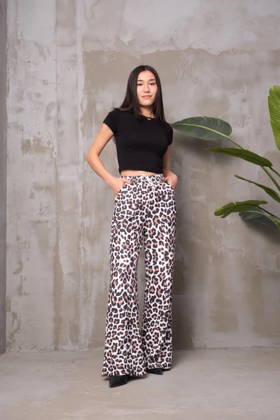 Leopar bol paça pantolon 857880