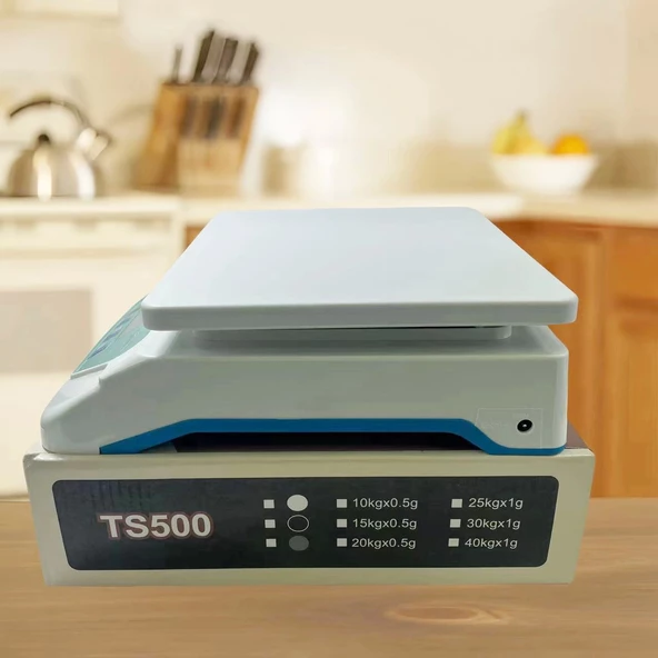 TS-500 Dijital Terazi - LCD Ekran, Dara Alma, Sayım Fonksiyonlu, Yüksek Hassasiyetli Tartım Cihazı - 5