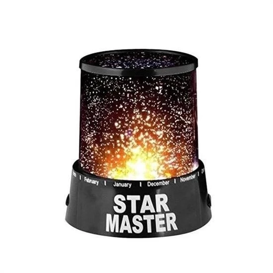 Star Master Pilli Gökyüzü Projeksiyonlu Led Renkli Yıldızlı Tavan Işık Yansıtma Gece Lambası - 1