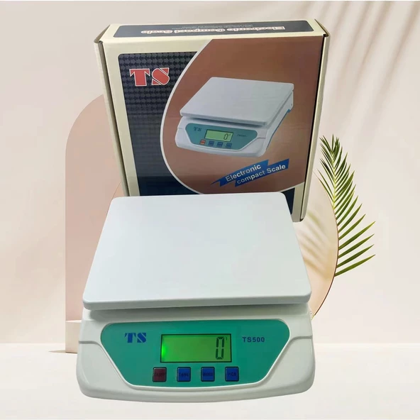 TS-500 Dijital Terazi - LCD Ekran, Dara Alma, Sayım Fonksiyonlu, Yüksek Hassasiyetli Tartım Cihazı - 6