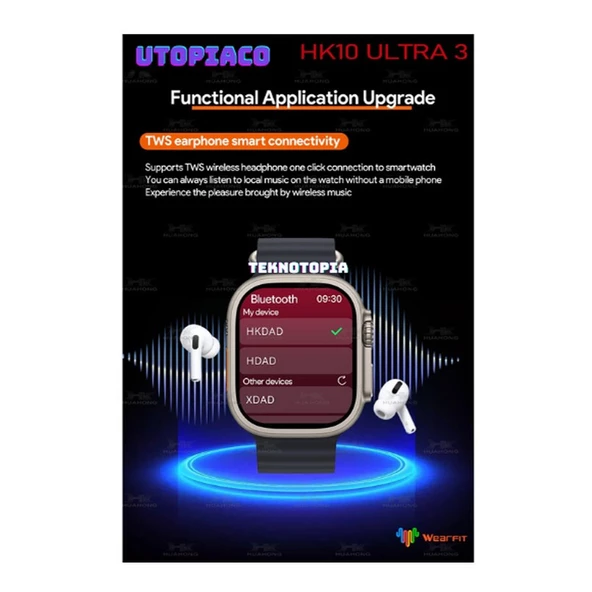 HK10 Ultra 3-A Amoled Ekran Watch 10 Serisi Akıllı Saat Yapay Zeka Bildirim Okuma Çağrı Cevaplama Tüm Modellerle Uyumlu - 6