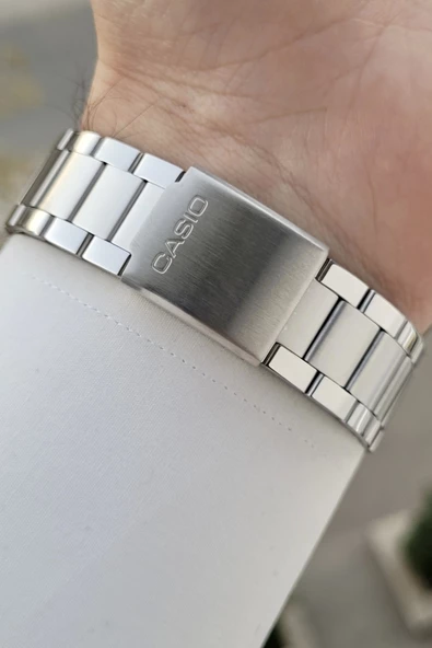 Casio CSISTE182 Kadranı Siyah Kordonu Gümüş Renk Hediye Paketli Erkek Kol Saati - Resim 5