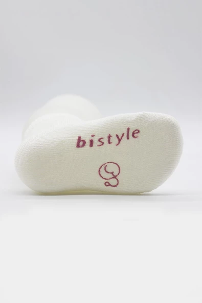 Bistyle 3'Lü Puanlı Kaymaz Penye Soket Çorap 10108 Pudra - 5