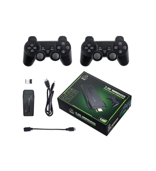 Gaming Retro Atari Taşınabilir Kablosuz Çift Oyun Kolu 20000 Oyun Destekli Game Stick - 7