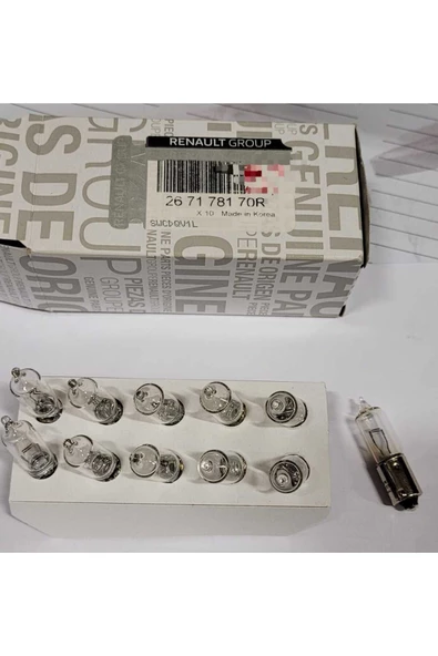 Ürün Adı:AMPUL H21W 8201036637  Malzeme Kodu:267178170R Marka:MAIS