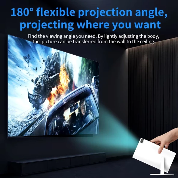 4K Android Oyun Konsollu Taşınabilir Ultra Hd LCD LED Projeksiyon Dolby Audio Destekli - 9