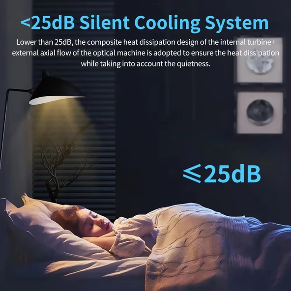 4K Android Oyun Konsollu Taşınabilir Ultra Hd LCD LED Projeksiyon Dolby Audio Destekli - 7