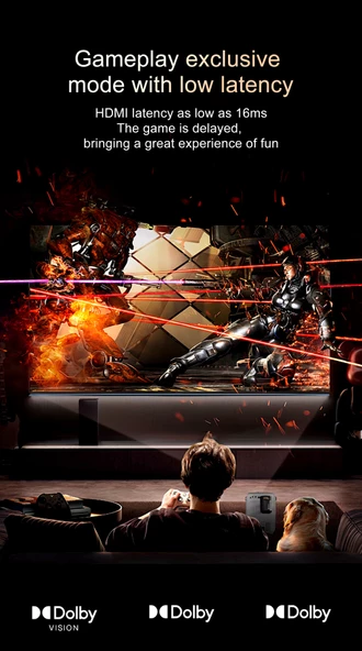 4K Pro Android Oyun Konsollu Ev Sineması Ultra Hd LED Projeksiyon - 5