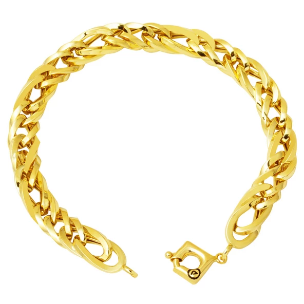 Örgülü 14 Ayar Altın Hallow Bileklik ürün görseli 1