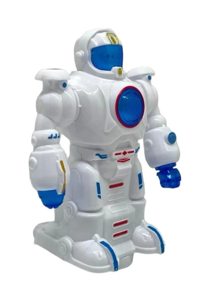 Çarp Dön Sesli Işıklı Robot 16 Cm Beyaz - 2