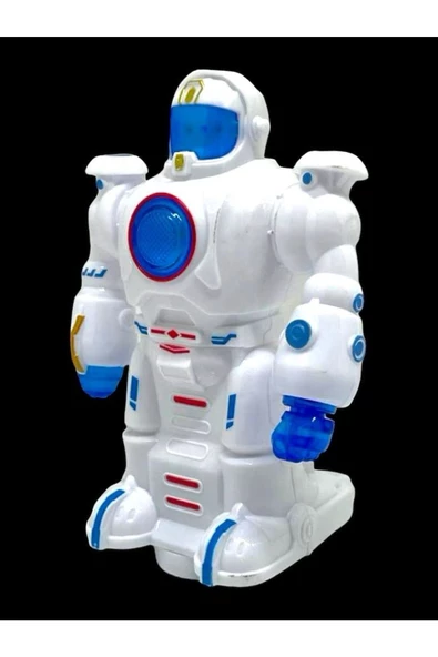 Çarp Dön Sesli Işıklı Robot 16 Cm Beyaz - 4
