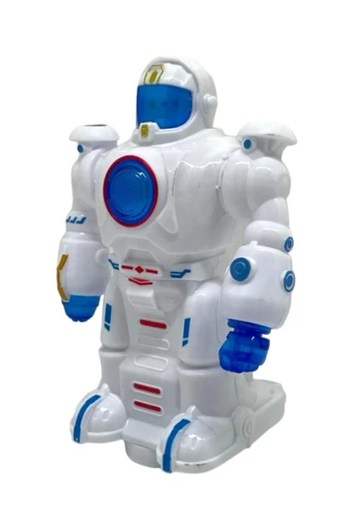 Çarp Dön Sesli Işıklı Robot 16 Cm Beyaz - 3