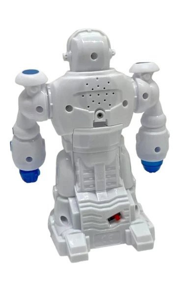 Çarp Dön Sesli Işıklı Robot 16 Cm Beyaz - 5