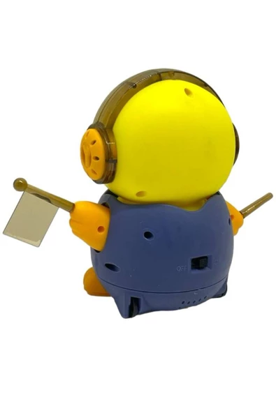 Pilli Işıklı Müzikli Çarp Dön Dansçı Ördek Aksesuarlı Bayraklı 15 cm - 2