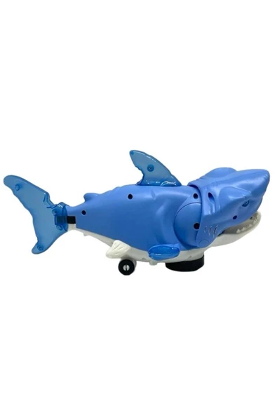 Sesli Işıklı Çarp Dön Şarkı Söyleyen Köpek Balığı Shark 27Cm Mavi - 2