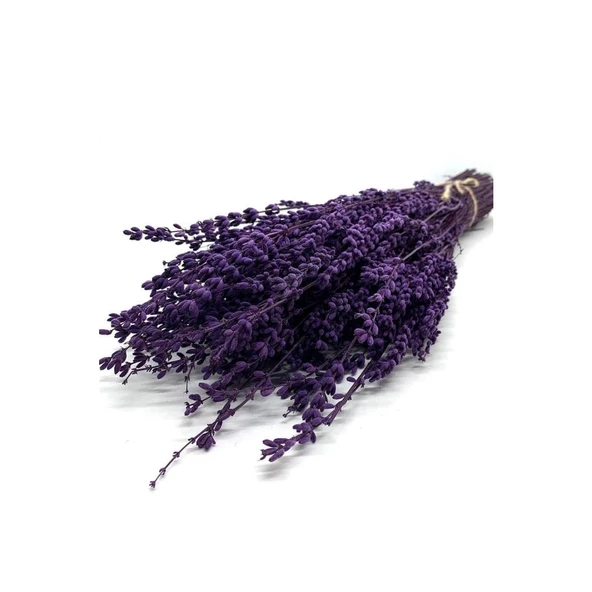 Bundle Mor 40-50 Cm Şoklanmış Lavanta Demeti Natural Lavender