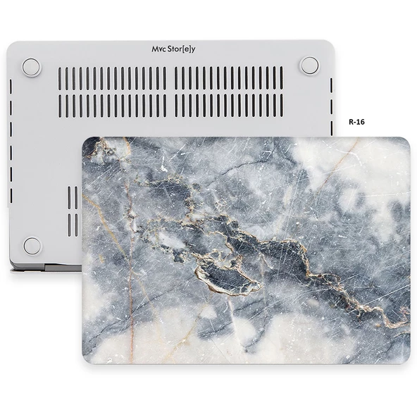 Macbook Pro Kılıf 13 inç Mermer07NL (Eski HDMI'lı Model 2012-2015) A1425 A1502 ile Uyumlu - 3