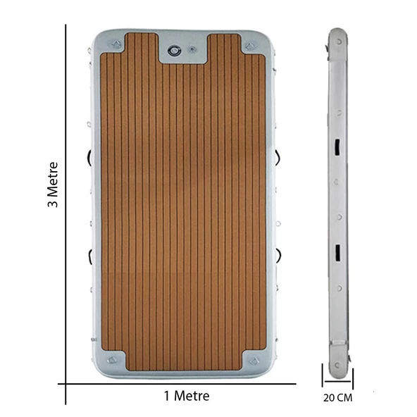 SUNUP SN-24885 ŞİŞME YÜZER DENİZ YATAĞI İSKELE PALTFORM (ELEKTRİKLİ HAVA POMPASI HEDİYELİ) - 2