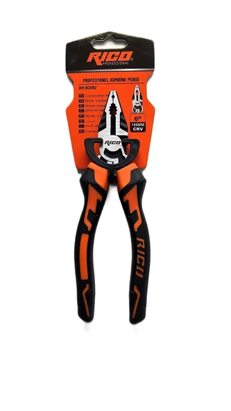 RICO Profesyonel Elektrikçi Kombine Pense 160mm 6"