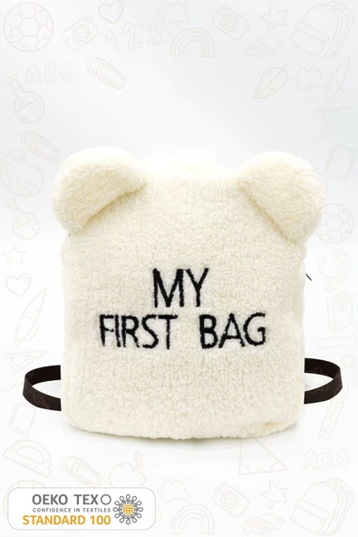 MORDESİGN Çocuk Sırt Çantası: Kreş/Anasınıfı İçin Teddy Kumaş Çanta, My First Bag Morteddy Serisi