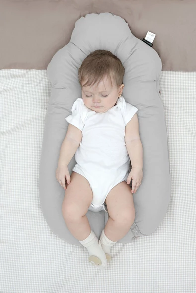 MORDESİGN Moresleep 2'si 1 arada Bebek Sarılma ve Şekillendirme Yastığı, Düz Kafa Yastığı,Pamuklu,Uyku Yastığı - 6