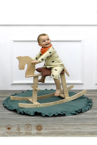 MORDESİGN Bebek/Çocuk Oyun Halısı, Yenidoğan Emekleme Pedi, Aktivite Matı, Çok Amaçlı Minder, Kampçı Serisi - 4