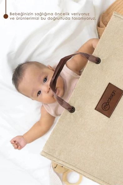 MORDESİGN Keçe Çocuk Oyuncak/Kirli Çamaşır Depolama Sepeti, Çok Amaçlı Saklama Sepeti, CapeTown Serisi - 6