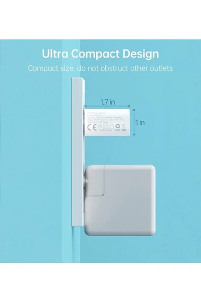 20w Type C Çıkışlı Pd Yüksek Hızlı Şarj Cihazı Beyaz Pd-5005 - 4